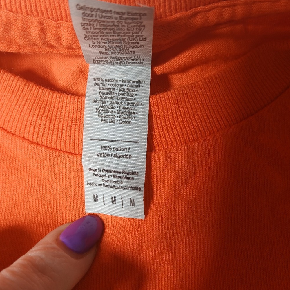 Mens T Shirt Size Medium Orange Crush Soda Shirt Distressed Graphic Logo Drink - Picture 3 of 6